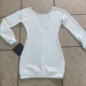 rib-knit backless dress